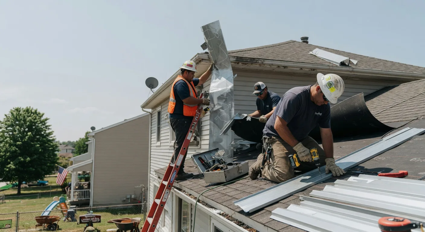 Storm Damage Metal Roof Repair in Huntsville, OH